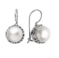 Серебряные серьги с жемчугом Серебряные серьги с жемчугом