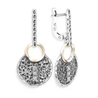 Серебряные серьги с фианитом