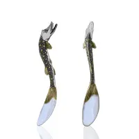 Серебряная лопатка для икры «Щука» Серебряная лопатка для икры «Щука»