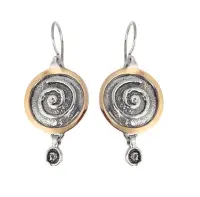 Серьги из серебра с позолотой Серьги из серебра с позолотой