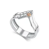 Кольцо из серебра с бриллиантом