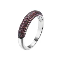 Кольцо из серебра с фианитами «Brown»
