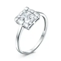 Кольцо из серебра с фианитами Кольцо из серебра с фианитами