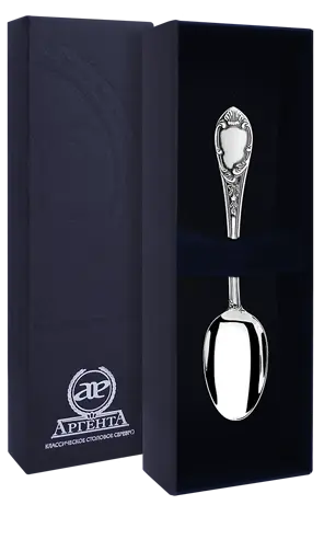 Серебряная кофейная ложка «Престиж» с чернением