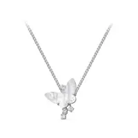 Колье из серебра с перламутром и фианитами «Бабочка» Колье из серебра с перламутром и фианитами «Бабочка»