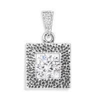 Серебряный кулон с фианитом