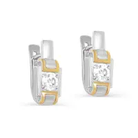 Серьги из серебра с муассанитом