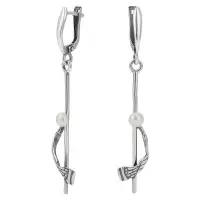 Серебряные серьги с жемчугом Серебряные серьги с жемчугом