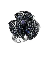 Серебряное кольцо с сапфиром «Виктория»