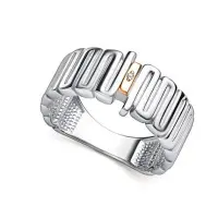 Кольцо из серебра с бриллиантом и позолотой Кольцо из серебра с бриллиантом и позолотой