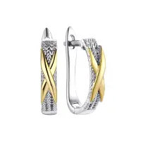 Серьги из серебра с позолотой Серьги из серебра с позолотой
