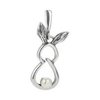 Серебряная подвеска с жемчугом «Кролик»