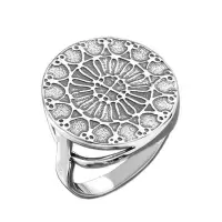 Серебряное кольцо «Монетка»