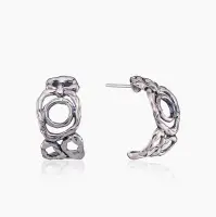 Серебряные серьги «Оковы»