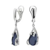 Серьги из серебра с сапфиром Серьги из серебра с сапфиром