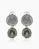 Серьги из серебра с питерситом Серьги из серебра с питерситом