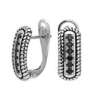 Серьги из серебра с сапфиром Серьги из серебра с сапфиром