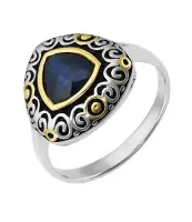 Кольцо из серебра ETHNICA с натуральным сапфиром Кольцо из серебра ETHNICA с натуральным сапфиром
