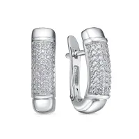 Серебряные серьги с фианитами