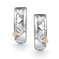 Серебряные серьги с бриллиантами