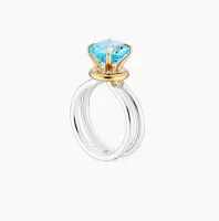 Серебряное кольцо с топазом «Утренняя роса»