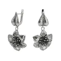 Серьги из серебра «Цветок»