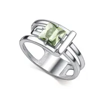 Кольцо из серебра с празиолитом Кольцо из серебра с празиолитом