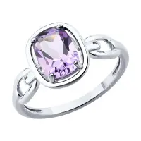 Кольцо из серебра с аметистом