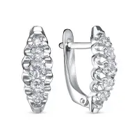 Серебряные серьги с фианитами