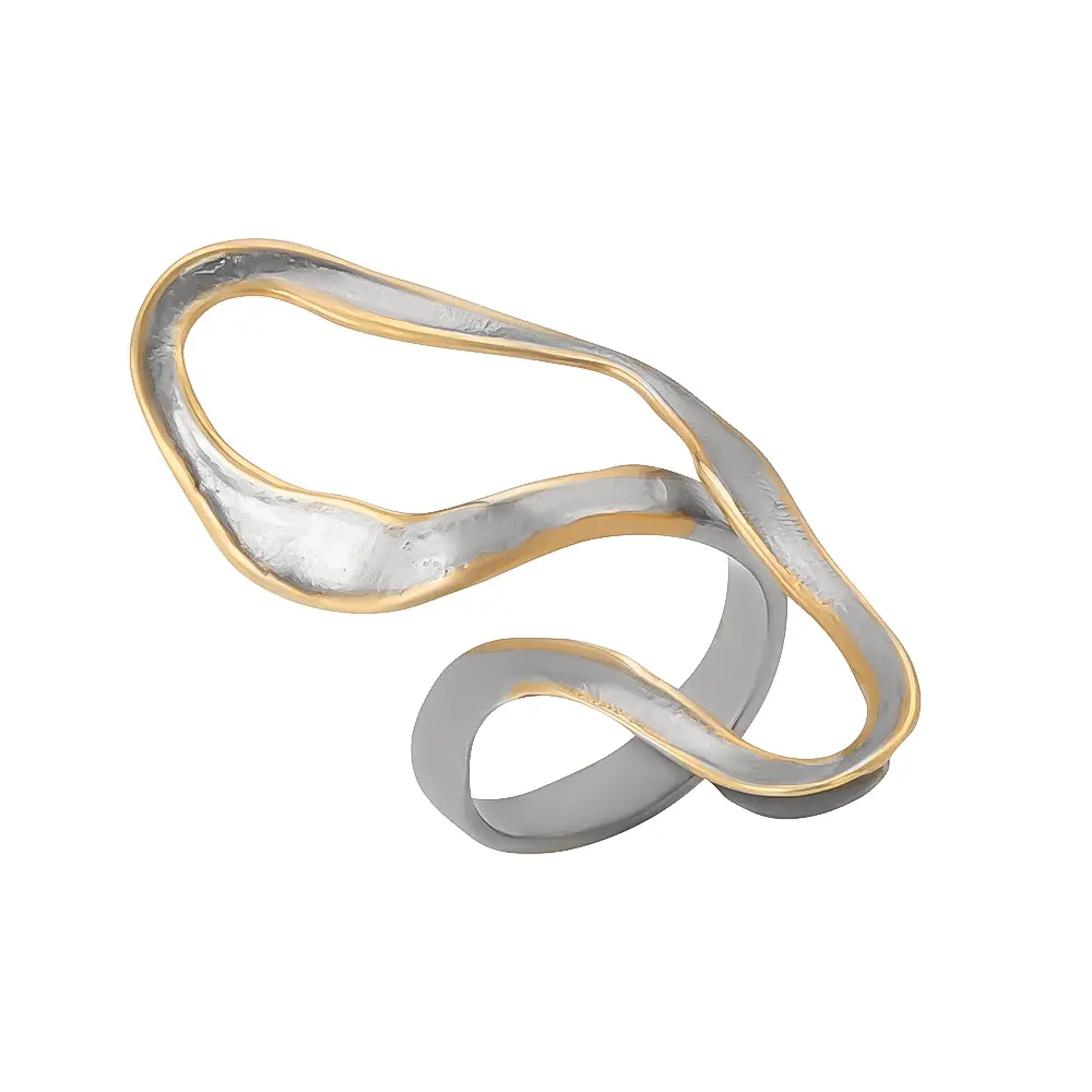 Серебряное кольцо с позолотой «Сальвадор Дали»