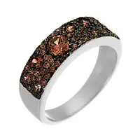 Кольцо из серебра с фианитами