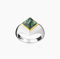 Серебряное кольцо «Серафинитовое Око»