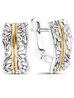 Серьги из серебра с позолотой Серьги из серебра с позолотой