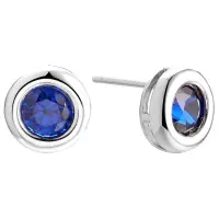 Серьги-пусеты из серебра со шпинелью