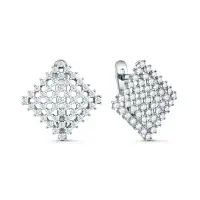 Серьги из серебра с фианитами Серьги из серебра с фианитами