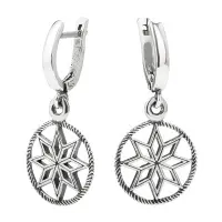 Серьги из серебра «Алатырь» Серьги из серебра «Алатырь»