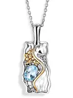 Подвеска из серебра с топазом в позолоте Подвеска из серебра с топазом в позолоте