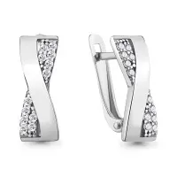 Серебряные серьги с фианитами