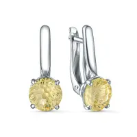 Серьги из серебра с фианитом Серьги из серебра с фианитом