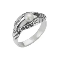 Кольцо из серебра с жемчугом