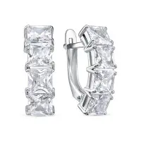 Серебряные серьги с фианитами