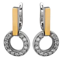 Серебряные серьги с фианитом