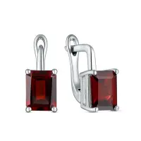Серьги из серебра с гранатом Серьги из серебра с гранатом
