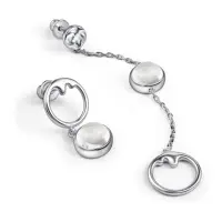 Серьги из серебра с горным хрусталем