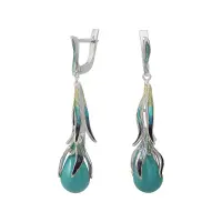 Серьги из серебра «Ар-нуво весна»