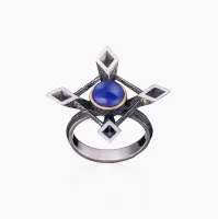 Серебряное кольцо «Полярис» с лазуритом