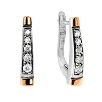 Серебряные серьги с фианитом