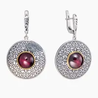 Серебряные серьги «Арабеска»