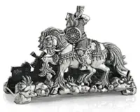 Серебряная салфетница «Богатырская сила»