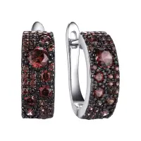 Серебряные серьги с фианитами